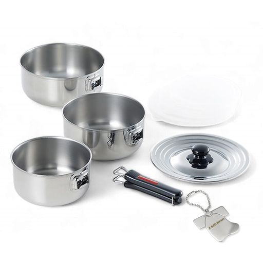 Small Pans - J-kitchensHarmony片手鍋ハンドル着脱式3点セット14cm&18cm&20cmIH対応日本製オリジナルタグ付