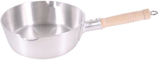 アルミ底平浅型打出雪平鍋(目盛付)24cm