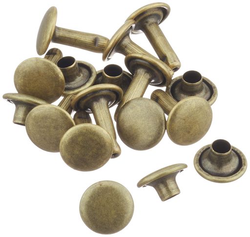 イチネンアクセスファミリーツール(FAMILYTOOL)両面カシメ大(頭径9mmx足長12.5mm)アンティークゴールド20組入56309