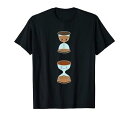 砂時計サンドグラス時間時計かわいい時計コミック時間プレゼントTシャツ