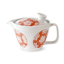 J-kitchens急須茶こし付き240ml1人用~2人用波佐見焼日本製丸紋桜ポットSレッド