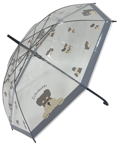 アニマルビニール傘長傘ひょっこりシュナウザー