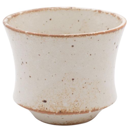 美濃焼錆志野反煎茶湯呑み直径約8x高さ6.5cm容量約170mlアイボリー電子レンジ食洗機対応日本製461-0003