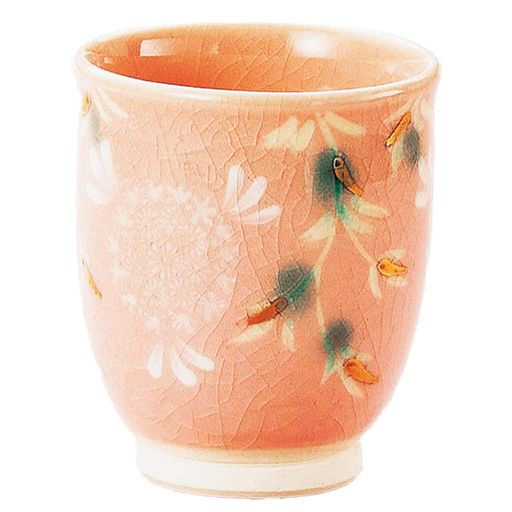 日本陶彩湯呑みピンク220mlS38177350