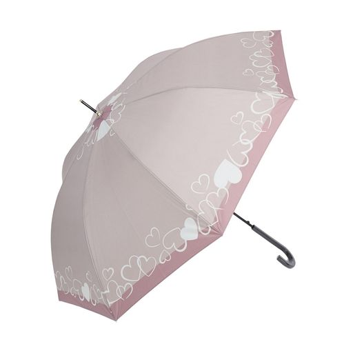 ムーンバット【スイートジャスミン】長傘遮光晴雨兼用UVラインハート21-222-92211グレー ムーンバット【スイートジャスミン】長傘遮光晴雨兼用UVラインハート21-222-92211グレー