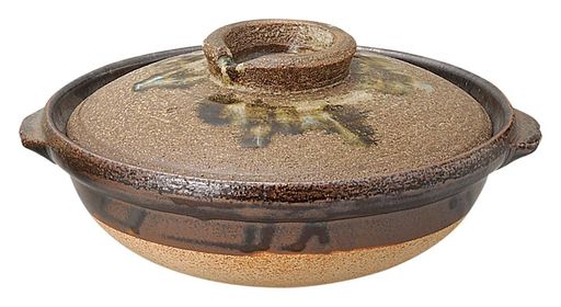 Earthen Pots - エールネット(Ale-net)鍋土鍋Φ24xH13cm有田焼唐津流し8号