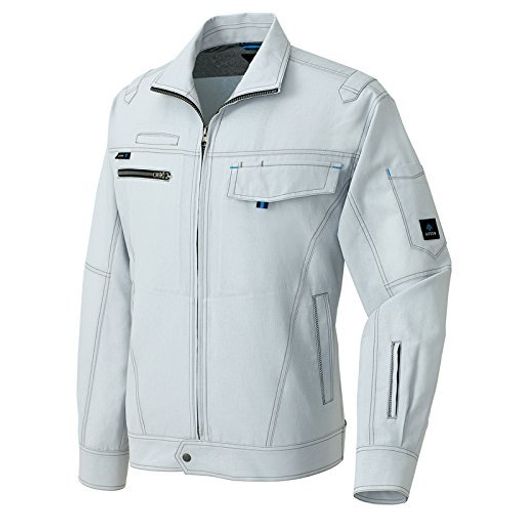 アイトスAITOZ長袖ブルゾン(春夏用)(男女兼用)AZ-30430-004ライトグレーSSサイズ