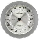 エンペックス(EMPEX)温度湿度計スーパーEX温湿度計壁掛け用日本製メタリックグレーEX-273723X23X2.7CM
