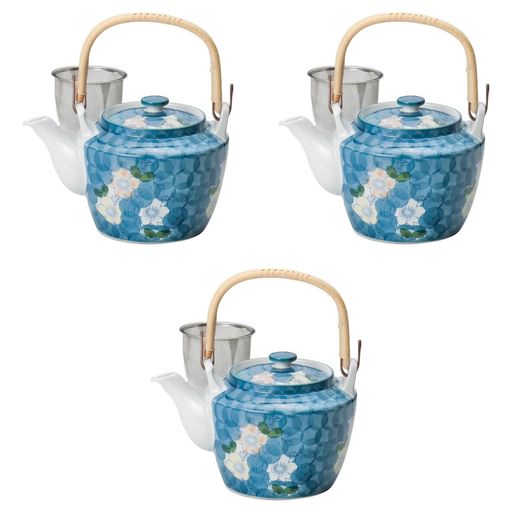 3個セット枝梅U付8号土瓶[15x13cm1400cc]|有田焼土瓶有田焼セトモノホンポ(Setomonohonpo)