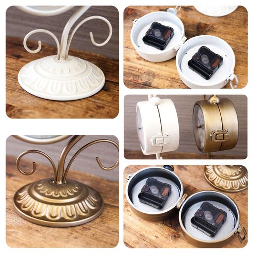 秋月貿易両面置時計ステーションクロックハンギングIVORYサイズ:W16xD12xH28CM文字盤:Φ10xD7.5CM1520-10