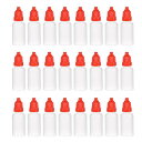 OFOWIN 24個 ドロップボトル プラスチック 20ML 半透明タイプ 安全キャップ付き レッド 液体貯蔵用ボトル 目薬スポイト瓶 携帯便利 実験道具 エッ...