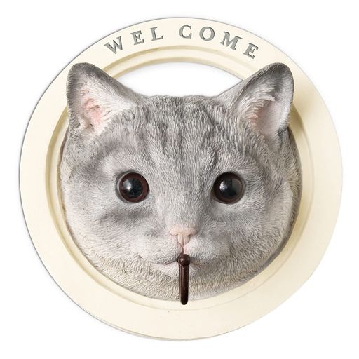 キシマ KISHIMA ガーデニング 玄関 オブジェ 雑貨 壁 フック 装飾 おしゃれ ナチュラル ねこ KH-61242 ワンサイズ