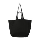 トートバッグキャンバス大きめリバーシブルショルダーバッグレディーストートバッグショルダー通学エコバッグ軽量大容量帆布(ブラック)