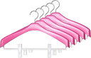シンコハンガー(SHINKOHANGER) 衣類用ハンガー リビド ジャケットクリップ42 5個セット パールピンク 日本製 ラック ズボン ピンチ 洗濯 タオル スラックス バスタオル ネクタイ 頑丈 かたくずれ防止 物干し スカート パンツ 押し入れ