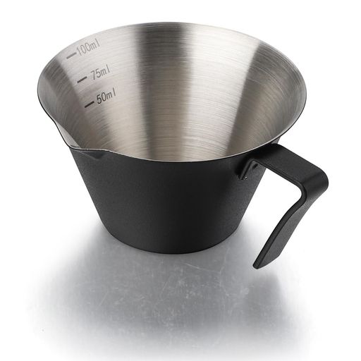 エスプレッソ用計量カップステンレス製計量カップ100ml目盛付側注ぎ口