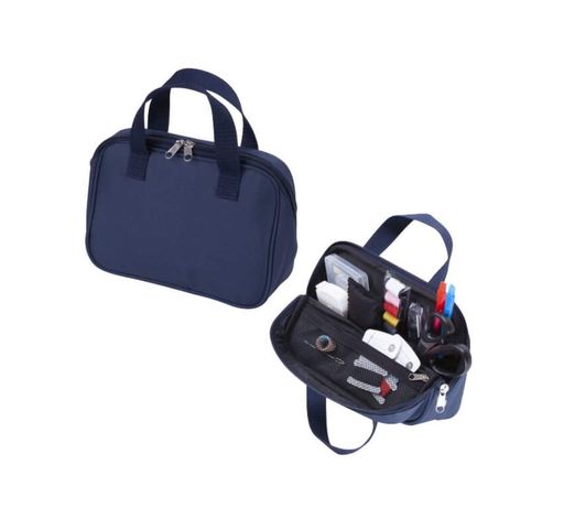 ミササファスナーバッグスタンドタイプソーイングセットネイビーNo.1465