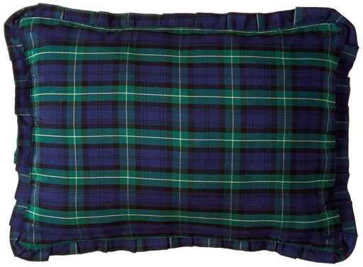 [タビトモ]携帯まくら空気枕27cmグリーンチェック