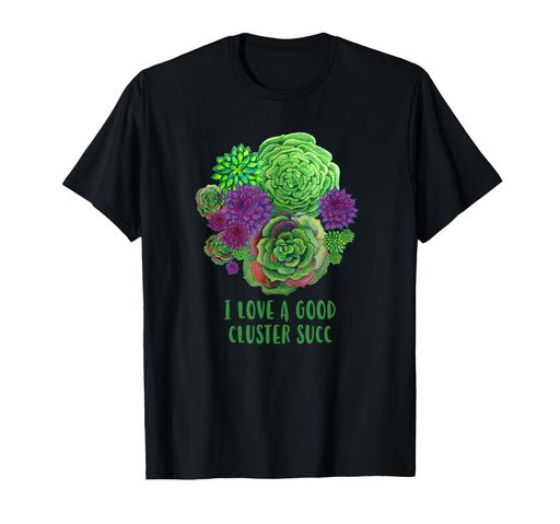 面白いクラスターサック、植物愛好家、多肉植物、男性と女性Tシャツ