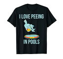 PEEINGBEEINGINPOOLSFUNNYSWIMMINGPOOLTシャツ