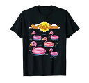 プールパーティスクワッドピンクフラミンゴフローターフロックサマーパーティTシャツ