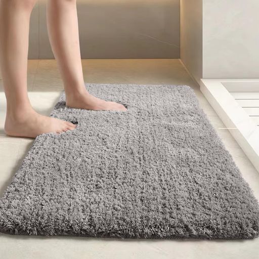 Bath Supplies - バスマットAYO速乾吸水お風呂マット洗える滑り止め约50x80cmマイクロファイバーマット足拭き浴室ソフトタッチ丸洗い洗濯台所脱衣場キッチン玄関やわらかマット(ライトグレー50*80cm)