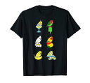 ぽっちゃりオウムのフードパターン、かわいい鳥、カワイイオウムの所有者Tシャツ