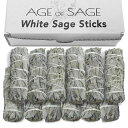 AgeofSageホワイトセージスマッジスティック-長さ4インチ12個パック-カリフォルニアホワイトセージインセンスクレンジングハウス&スピリット用