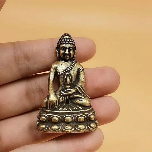 ミニチュア仏像薬師如来座像52mm古美色_『天台宗・真言宗・臨済宗』守り本尊銅製◆無病息災病気平癒守護厄除け開運