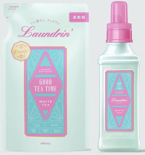 ランドリン柔軟剤ホワイトティーの香り本体600ml+詰め替え480mlセット