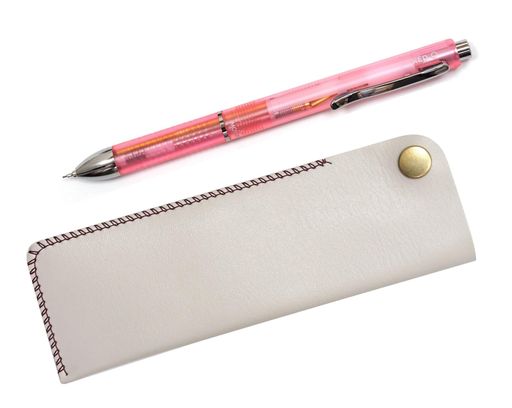 タキザワ横ホックペンケース白3メカジャパンクリアセットピンク2個パックT23-NK01W-CL3M-P-2