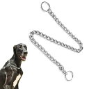 Liroyal犬用首輪チェーンカラー犬チョークチェーン首輪中大型犬用散歩しつけ用耐久性に優れ結び目を防ぐ3MM*55CM