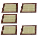 J-kitchensそば器ざるそば5個セット正角竹皿7.0寸(大)すす竹割れにくい樹脂製21.5x21.5x2.6cm日本製