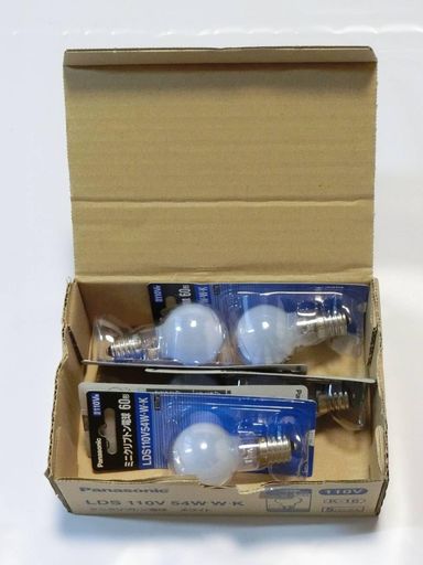 パナソニック5個セットミニクリプトン電球110V60W形ホワイトE17口金LDS110V54WWK_set