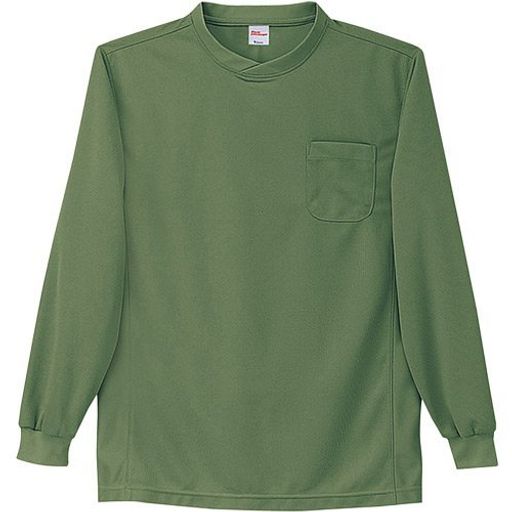 自重堂JICHODO長袖Tシャツ47674アーミーグリーンELサイズ 自重堂JICHODO長袖Tシャツ47674アーミーグリーンELサイズ