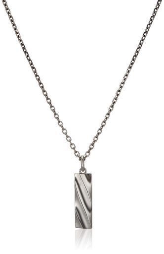 [ライオンハート]LIONHEARTforGiftツイストtecプレートネックレス01NE1151BK