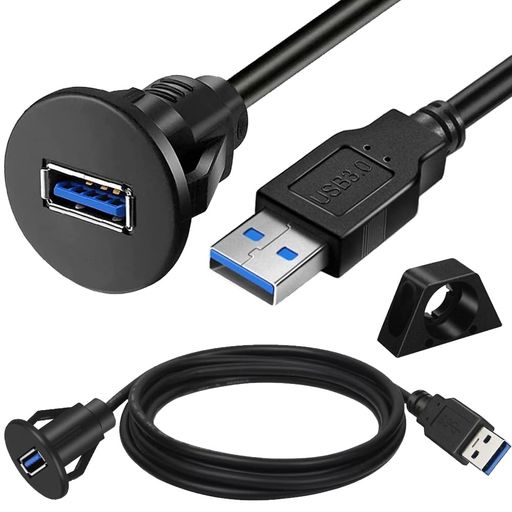 USB3.0フラッシュパネルマウントケーブル:USB3.0フラッシュパネルマウントケーブルは主に自動車で使用されますが、他の用途にも使用できます。USB3.0の距離を延長できるケーブルです。 高速伝送:標準USB3.0プラグは最大5Gbpsの高速データ伝送を実現でき、伝送速度は速くて安定しています。 高品質:ケーブルは高品質のPVCと銅コアで作られており、太くて耐久性があり、充電と高速データ転送に使用できます。 取り付け方法:既存の穴を使用するか、ダッシュボードに穴を開け、ソケットにクリップして車両、ボート、モーターにフラッシュマウントします。 幅広い用途:車、ボート、オートバイ、リビングルームでのデータ伝送の拡張と完了に適しており、アクセサリ入力への簡単なアクセスをサポートします。 耐久性:精密な職人技で作られ、高品質、長寿命。 製品内容:小型USB3.0カーAUXフラッシュマウントケーブル1本。