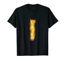 手紙Iサインアルファベット名字母音火炎プレゼントTシャツ
