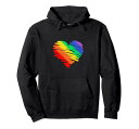 LGBTGayPrideHeartLoveRainbowFlagWomenMenGiftパーカー