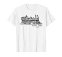 ヴィンテージ機関車鉄道エンジンアート1886Tシャツ
