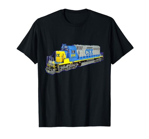 貨物列車CSXエンジンTシャツ 貨物列車CSXエンジンTシャツ