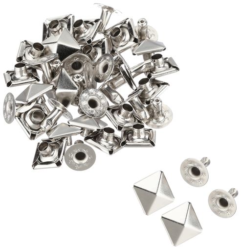 日本紐釦貿易(NipponChuko)NBK角鋲スタッズピラミッド型10mmニッケル20個入F3-203手芸用品