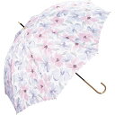 Wpc.雨傘フラワーウォールピンク長傘58cmレディース晴雨兼用大きい花柄パステルカラーおしゃれ可愛い女性通勤通学4515-02-001