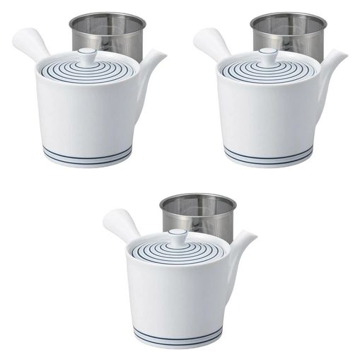 3個セット白磁渦SS中急須[10.5x10.5cm(425cc)]|有田焼急須有田焼セトモノホンポ(Setomonohonpo)