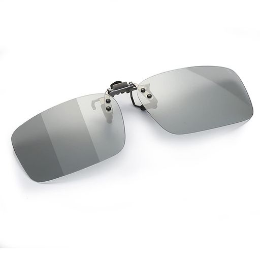 [KANGYONG]調光変色クリップオンサングラスめがねの上から偏光レンズメガネ取り付け偏光跳ね上げ式ドライブ運転メガネの上からかけるサングラス