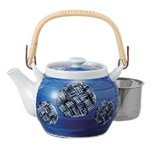 エールネット(Ale-net)有田焼丸紋カゴメカゴアミ付6号土瓶茶器陶磁器急須ポット