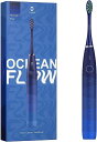 【歯科協会推薦】OcleanFlow電動歯ブラシ180日間バッテリーIPX7防水5モード操作音波式リニアモーターUSBType-C充電式5時間急速充電ブルー