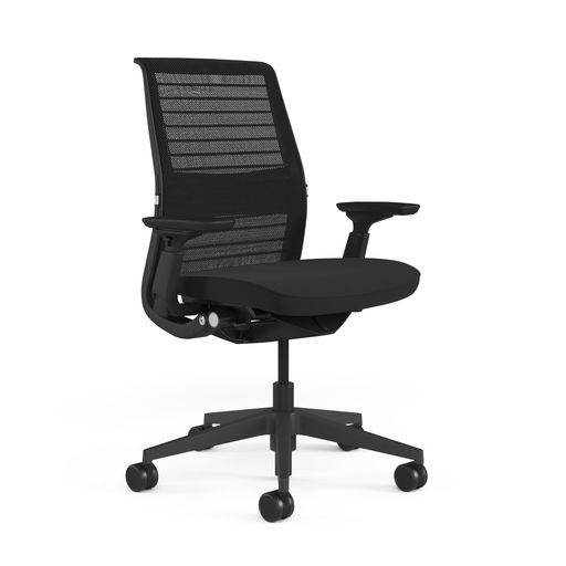 スチールケース(Steelcase)Thinkシンクオフィスチェア背:Licorice3DKnit座:Licorice5S26フレーム:Blackブラックメーカー組立完成品61.6Dx72.4Wx106.7H