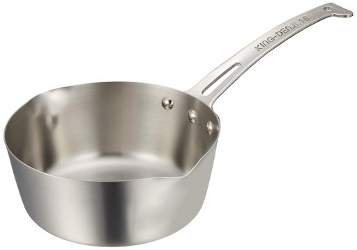 外寸 :φ186mm 底径:140mm・内寸 :φ180x70mm 重量:6.0kg 材質:SUS445M2(モリブデン鋼2%含有) 容量:1.5L