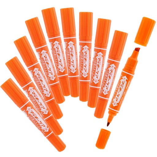 ゼブラ油性ペンハイマッキーケアつめ替えタイプオレンジ10本B-YYT5-OR