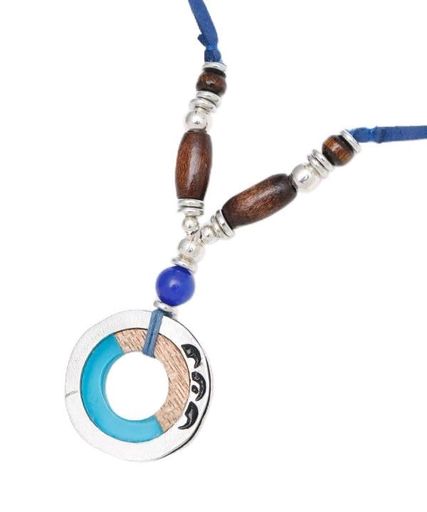 [チャイハネ]ナチュラーザMEN’Sネックレスウッド樹脂鉄綿SEAIJCZ8122